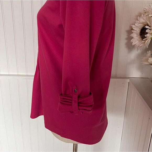 BOGO L.L Bean Pink Button Up Shirt Roll-Tab Sleeve - Picture 2 of 5